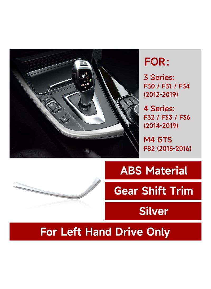 SYOSI SYOSI Car Gear Shift Cover Panel Sticker Decal ABS Trim fit for BMW F30 F31 F34 3GT F32 F33 F36 3 4 Series Car Accessories Silver  - Image 2