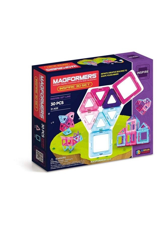 Magformers Inspire Set (30 Pieces) Building Blocks Educational Magnetic Tiles Kit Magnetic Construction Stem Toy Set 63097  - Image 2