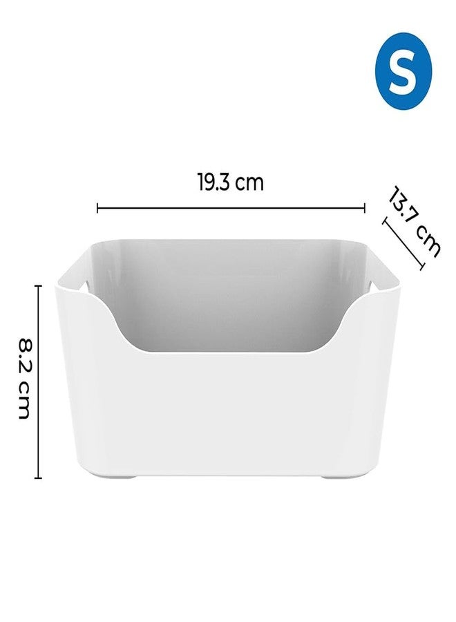 Radiant Storage Box and Organiser | Storage Organiser | Organizer Storage Box for Home & Kitchen | Durable Storage Basket & Plastic Basket for Storage (White, Pack of 2) - Image 2