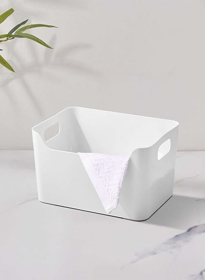 Radiant Storage Box and Organiser | Storage Organiser | Organizer Storage Box for Home & Kitchen | Durable Storage Basket & Plastic Basket for Storage (White, Pack of 2) - Image 3