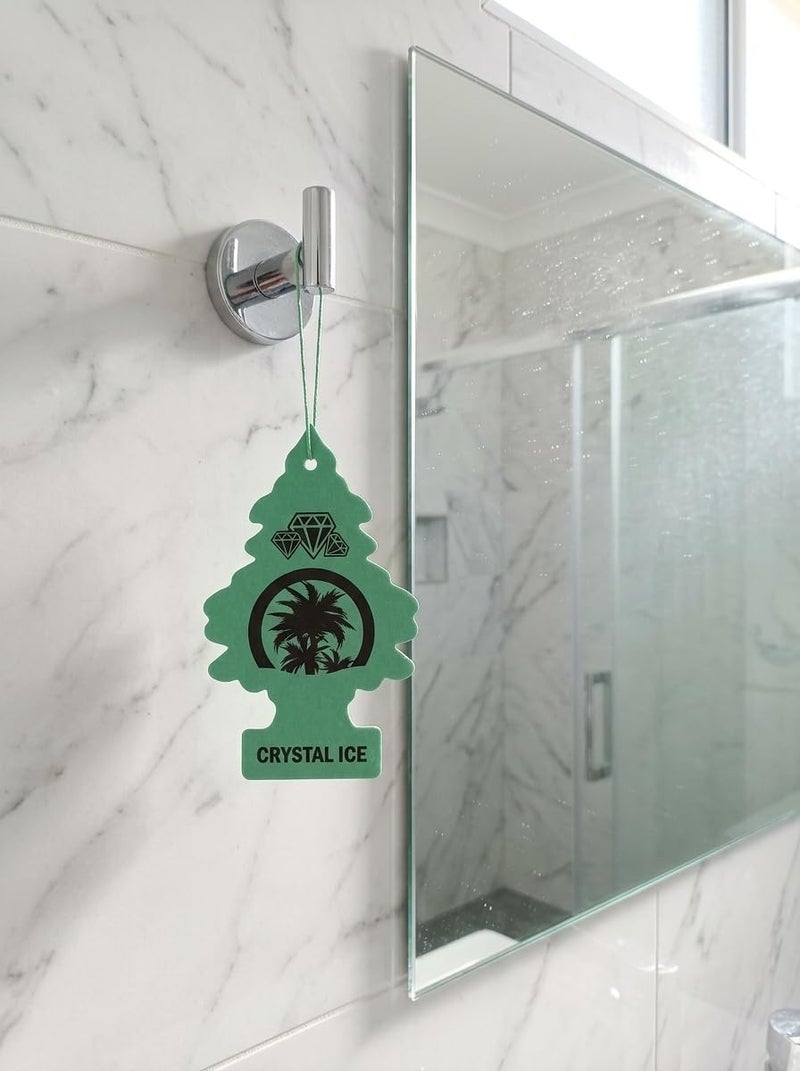 Crystal Long Lasting Car Air Freshener Hanging Paper Tree, 60 Days Fragrance Crystal Ice Scent, Essential Oil Pulp Card Perfume Pendant for Auto Home Office Closet Bathroom - Image 4