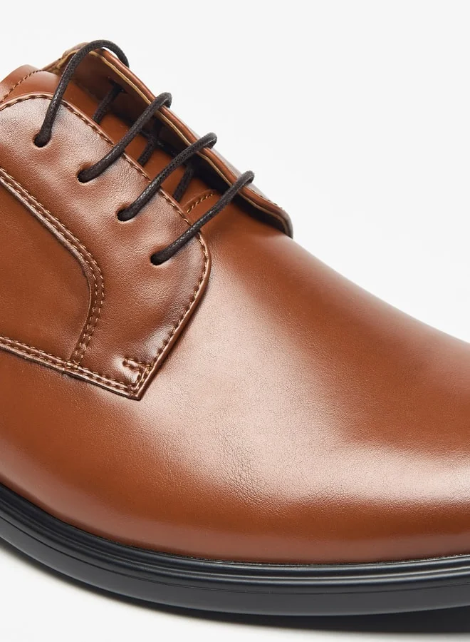 لو كونفورت Men Solid Derby Shoes with Lace-Up Closure