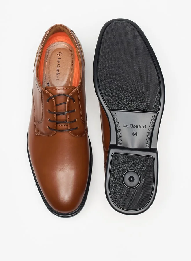 لو كونفورت Men Solid Derby Shoes with Lace-Up Closure