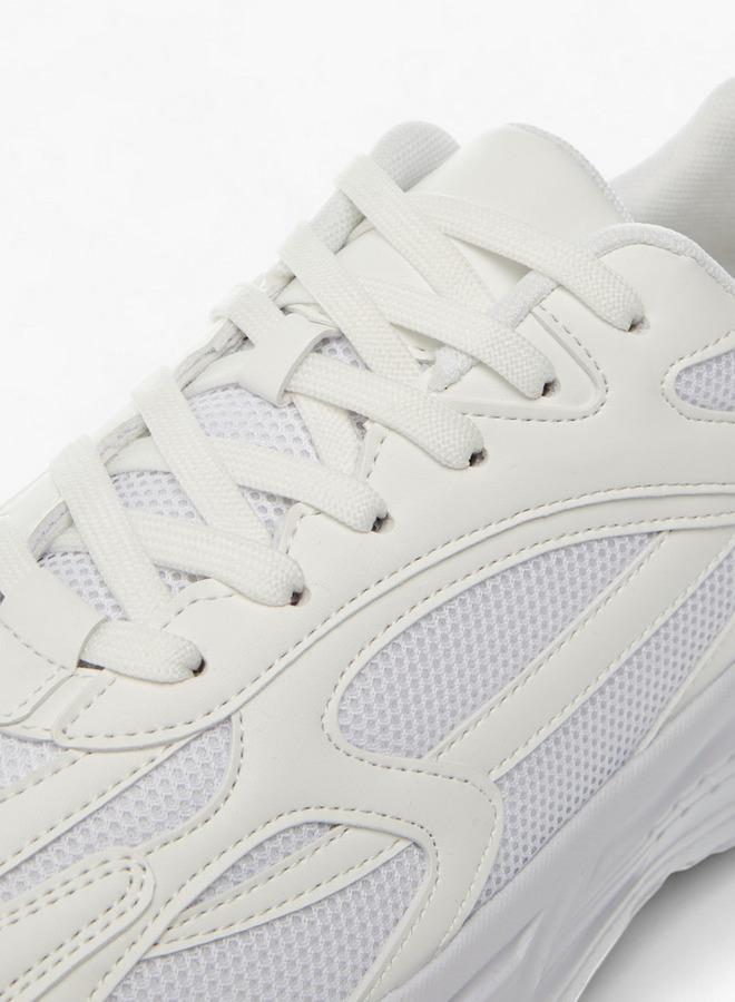 LBL by Shoexpress Men Panelled Sneakers with Lace-Up Closure - Image 4