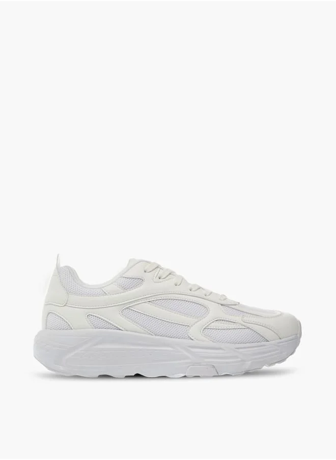 ال بي ال من شو اكسبرس Men Panelled Sneakers with Lace-Up Closure