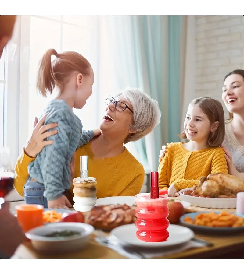 5 قشات من الفولاذ المقاوم للصدأ ملونة مع فرشاة تنظيف بطول 2.75 بوصة، أنابيب شرب قابلة لإعادة الاستخدام للسفر - Image 2