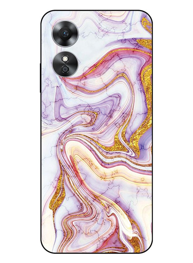 EYE CATCH Printed Protective Case Cover For Oppo A17  -  Marble Texture - Image 1