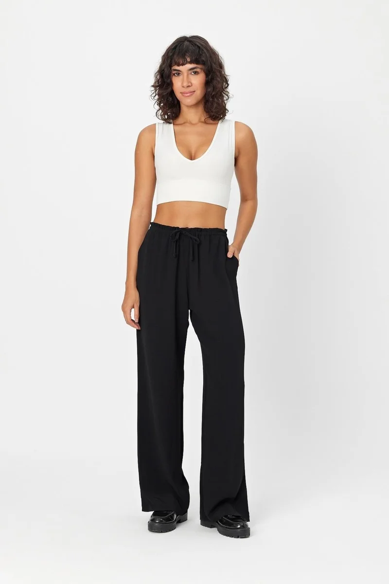 Alexander Gardi Alexandergardi Crepe Fabric Rope-Tie Palazzo Trousers (B24-00231)