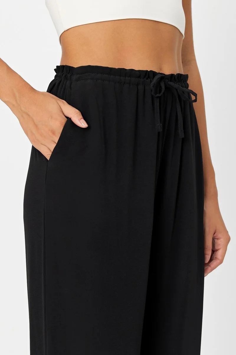 Alexander Gardi Alexandergardi Crepe Fabric Rope-Tie Palazzo Trousers (B24-00231)