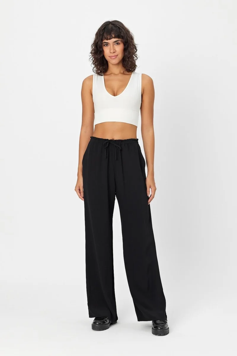 Alexander Gardi Alexandergardi Crepe Fabric Rope-Tie Palazzo Trousers (B24-00231)