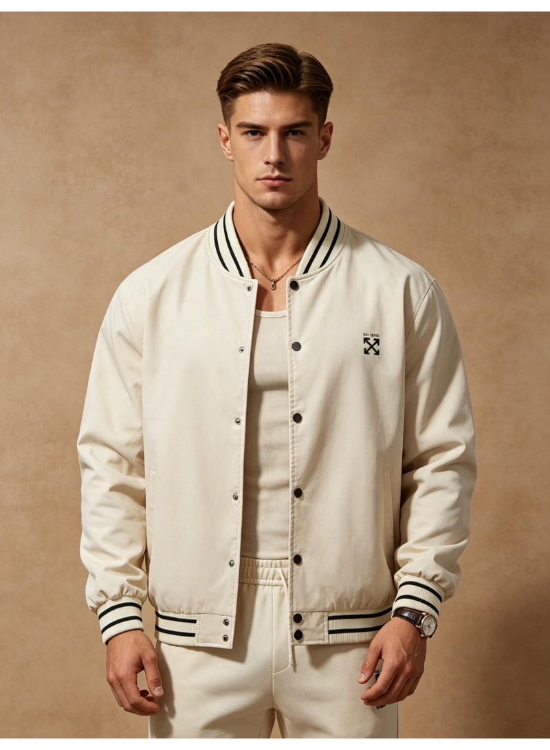 أوف-وايت OFF-WHITE baseball uniform jacket for men and women - Image 2