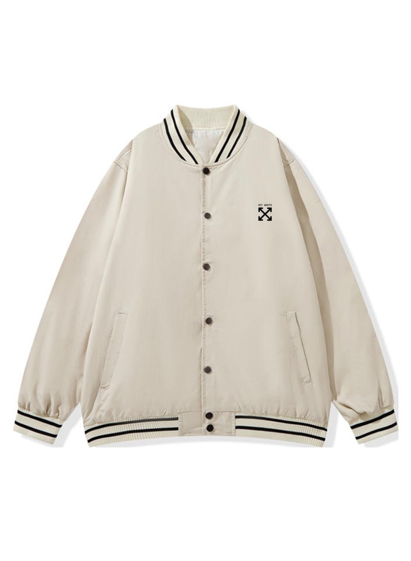 أوف-وايت OFF-WHITE baseball uniform jacket for men and women - Image 3