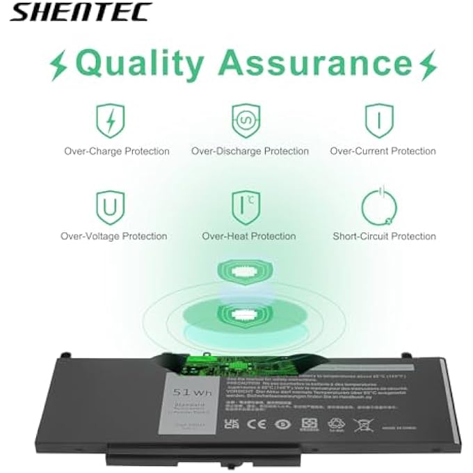 Shentec G5M10 BATTERY COMPATIBLE WITH DELL LATITUDE E5450 E5550 E5270 E5470 E5570 E5250 8V5GX R9XM9 WYJC2 079VRK 79VRK F5WW5 HK60W XF9M - Image 3