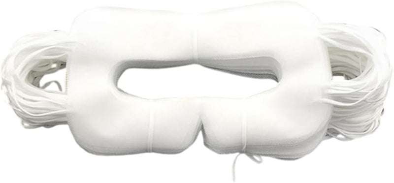 100pcs White Nonwoven Eye Covers for Virtual Reality Headsets Soft Comfortable Disposable - Image 2