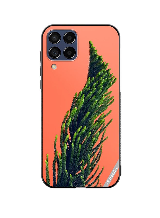 VR CREATIVE Protective Case Cover For Samsung Galaxy M53 Green Leafs Plant Poster Design Multicolour - Image 1