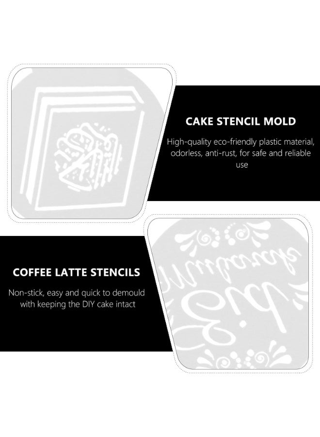 سانموجيد قوالب تزيين القهوة لعيد رمضان، قابلة لإعادة الاستخدام، لتزيين الكيك والبسكويت والحلويات والرسم والتزيين، أدوات تزيين، مستلزمات حفلات رمضان الإسلامية - Image 4