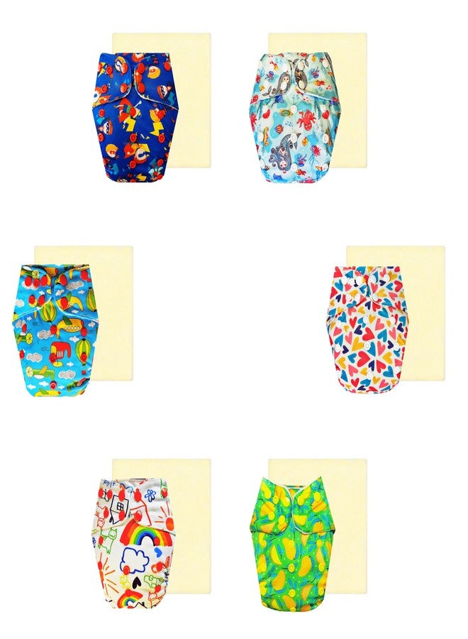 Dumbledo Elite Cloth Diaperwith Magical Soaker (Pack of 6) | Hypoallergenic | Reusable & Washable | Easy to Clean | Trusted by Moms | 3 Months - 3 Years | Unisex Baby - Image 1
