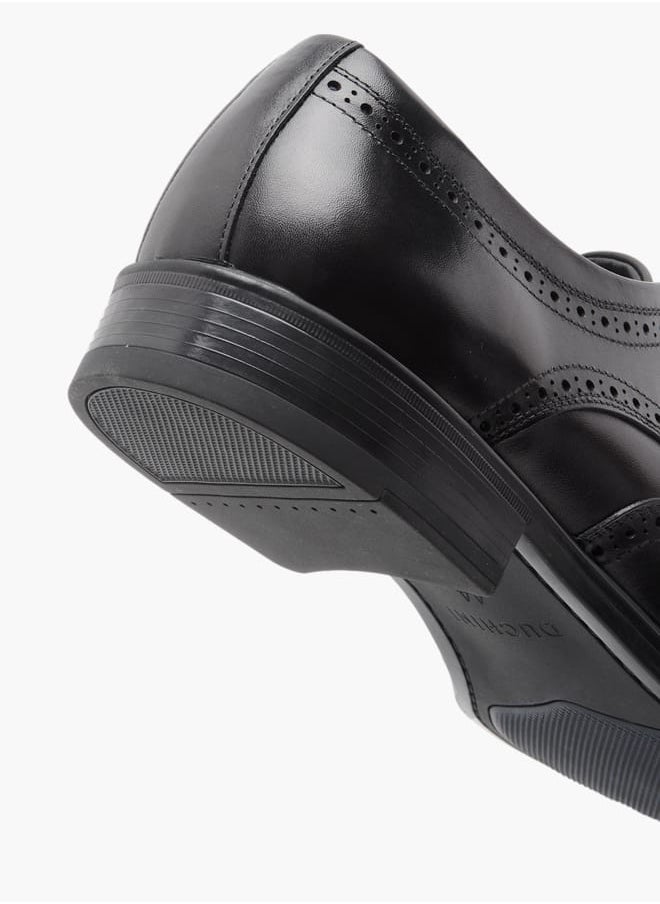 DUCHINI Men's Perforated Derby Shoes with Lace-Up Closure  - Image 5