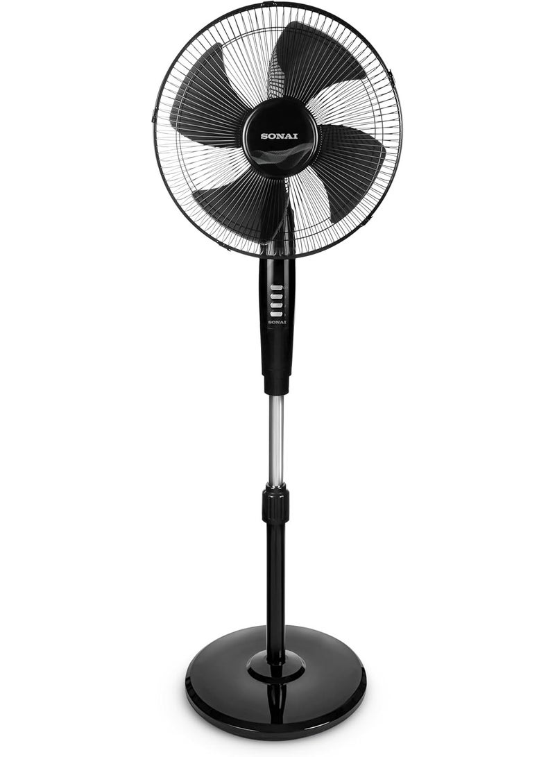 Sonai 20-inch Pedestal Fan MAR-2031 - Black