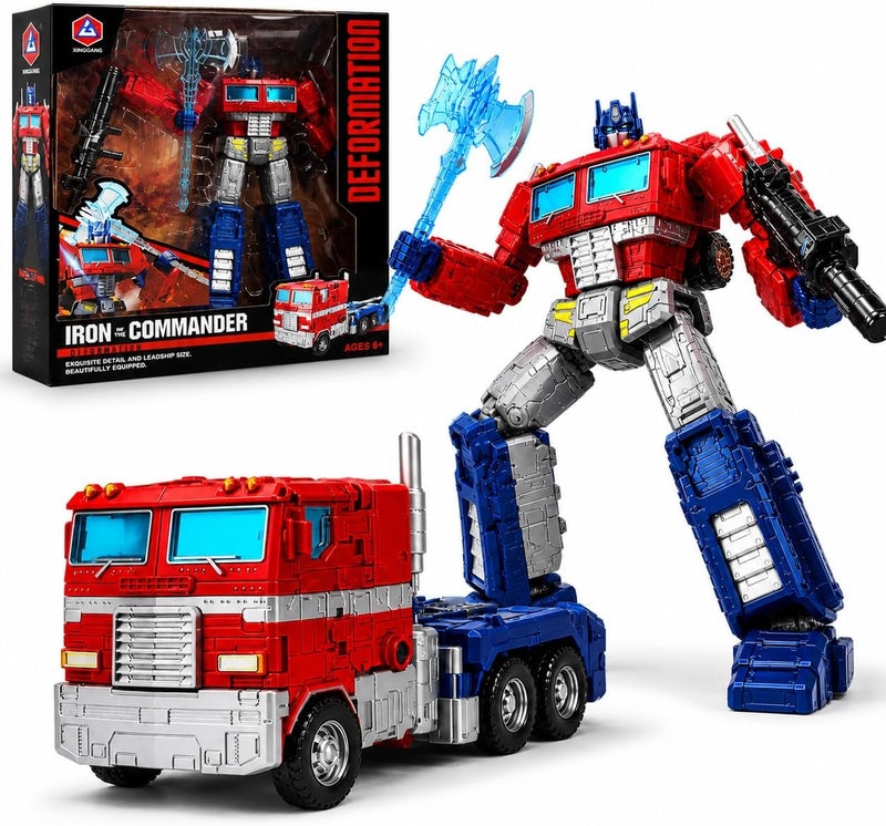 SHAHNARO Transformers One Prime Changer Optimus Prime 12-Inch (28cm) BIG Size Robot Action Figure, Car Toys for Boys, Kids Toy Truck Transformer, Gift Toys for Ages 6+ (Optimus Prime) - Image 1