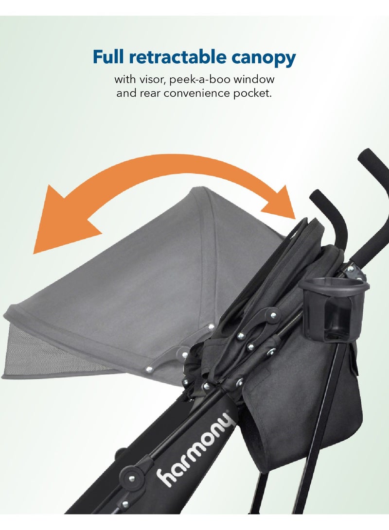 Harmony Aspire Deluxe Umbrella Fold Stroller | Lightweight & Compact | 6 Months to 22.7 kg | 5-Point Harness | Adjustable Recline | Weather Canopy - Image 4