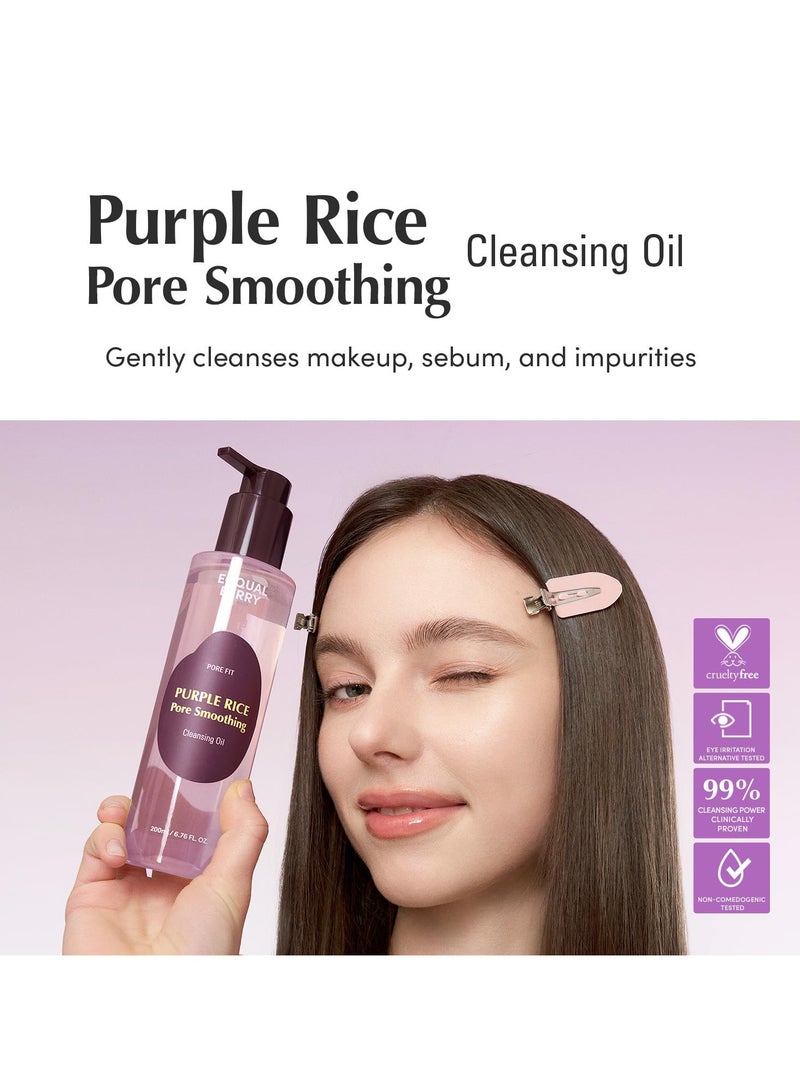 eqqualberry EQQUAL BERRY PURPLE RICE PORE SMOOTHING CLEANSING OIL 200ML - Image 3
