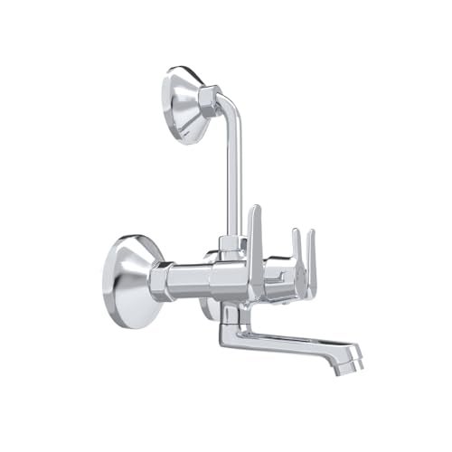 Johnson Bathrooms Johnson Sega Wall Mixer 2 in 1 with Bend Pipe | Bathroom Tap, Mixer Tap, Wall Mixer, Kitchen Faucet| Provision for Hot & Cold Water| 10 Years Warranty - Image 3