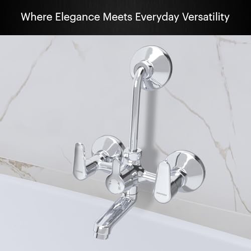 Johnson Bathrooms Johnson Sega Wall Mixer 2 in 1 with Bend Pipe | Bathroom Tap, Mixer Tap, Wall Mixer, Kitchen Faucet| Provision for Hot & Cold Water| 10 Years Warranty - Image 4