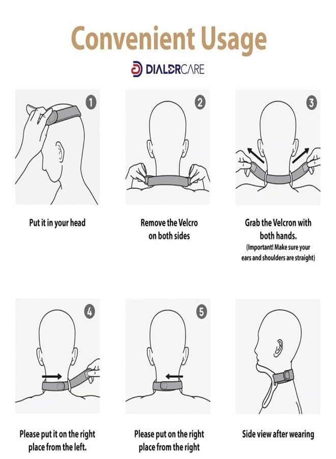 DIALDRCARE طوق بلاستيكي للرقبة من ديالدركير لتخفيف آلام الرقبة، دعامة للرقبة لتخفيف آلام العمود الفقري والضغط، مناسب لليوغا والمنزل والمكتب، مقاس واحد - Image 5