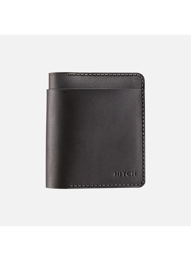Hitch Bifold Wallet (Upgraded) - Handmade Natural Genuine Leather - Black - Image 3