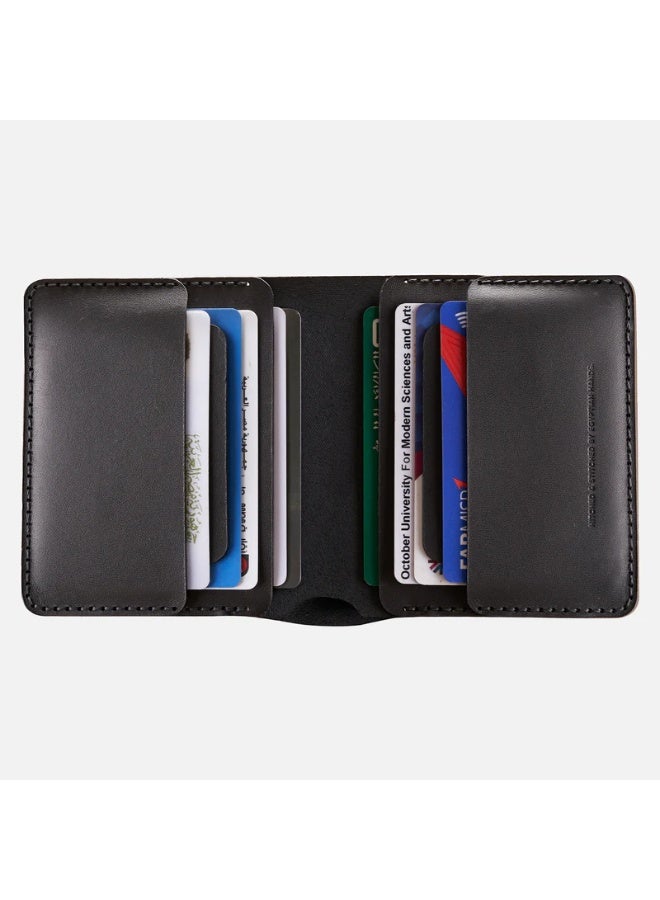 Hitch Bifold Wallet (Upgraded) - Handmade Natural Genuine Leather - Black - Image 1