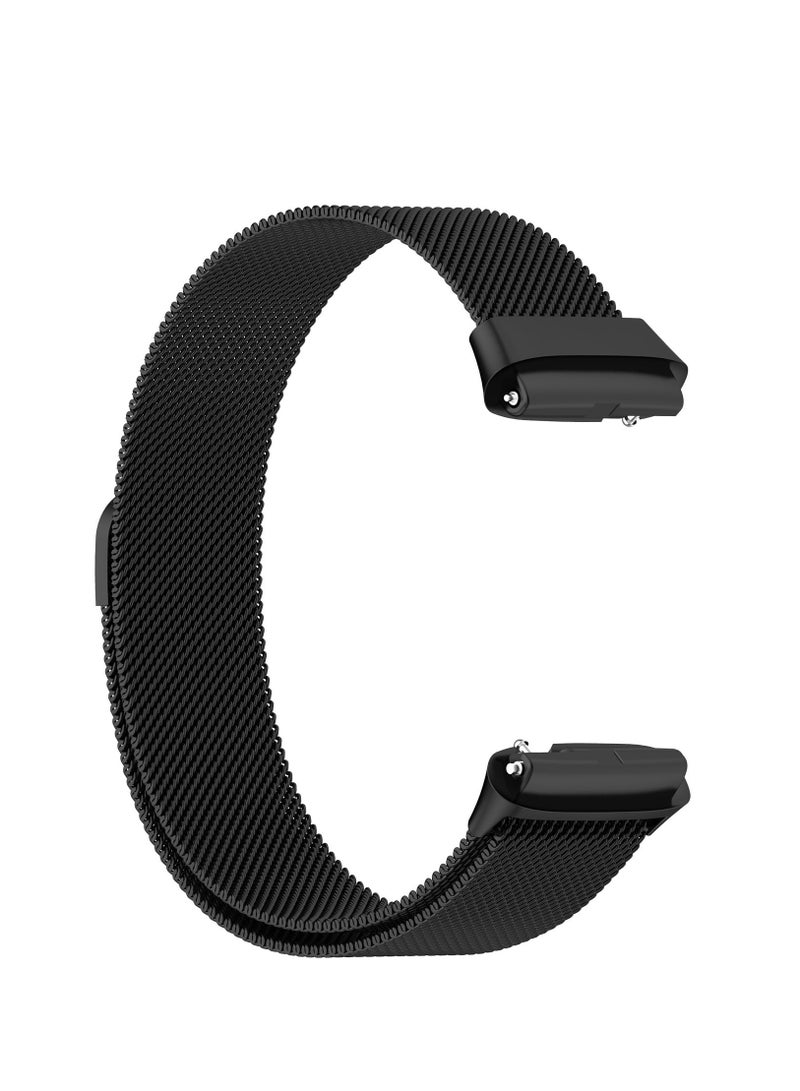 1Pcs Milanese Loop Band Compatible with Redmi Watch 3 Active/Redmi Watch 3 Lite Magnetic Stainless Steel Mesh Quick Release Adjustable Replacement Smartwatch Wristband (Black) - Image 2