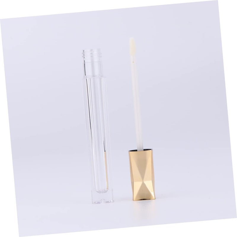 Outanaya 10pcs Empty Lip Gloss Containers Golden Caps Transparent Makeup Bottles for Lip Oil Liquid and Gloss for Daily Use and Travel - Image 2