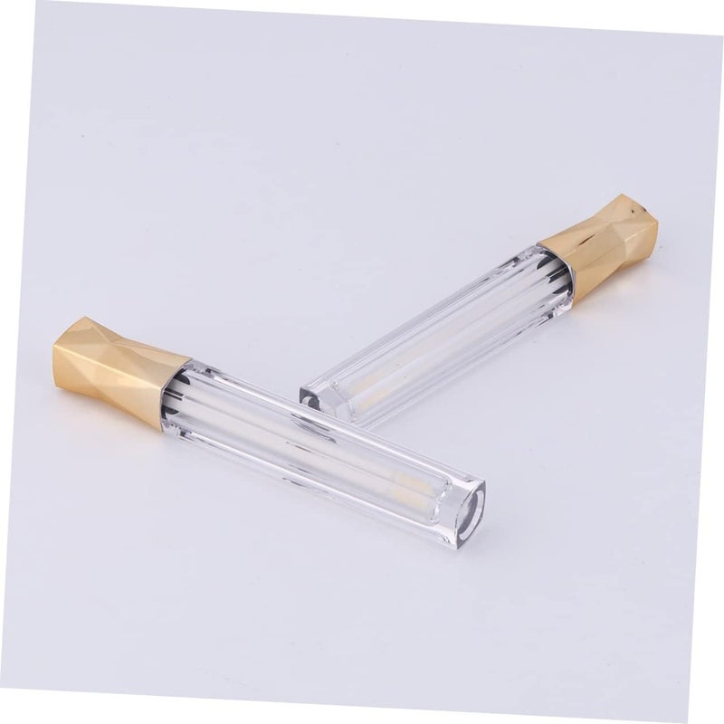 Outanaya 10pcs Empty Lip Gloss Containers Golden Caps Transparent Makeup Bottles for Lip Oil Liquid and Gloss for Daily Use and Travel - Image 3