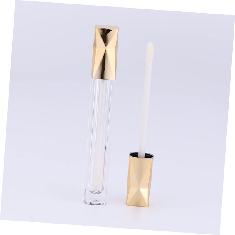 Outanaya 10pcs Empty Lip Gloss Containers Golden Caps Transparent Makeup Bottles for Lip Oil Liquid and Gloss for Daily Use and Travel - Image 5