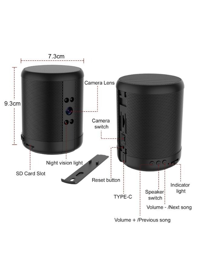 Generic Rechargeable 4K HD Mini Wifi Camera Portable Bluetooth Speaker Home Security Camera  - Image 2