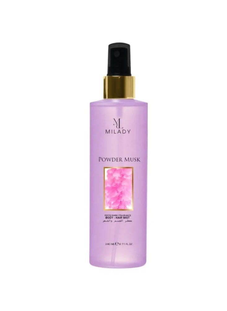 Milady Musk Powder Hair and Body Mist  240 Ml 