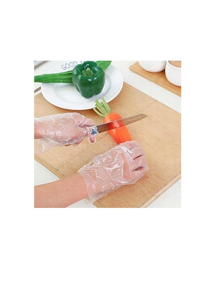 Generic - Disposable Transparent Plastic Anti-Virus Protection BBQ Gloves for Home and Bathroom, Sanitary Kitchen Cleaning Gloves-85 (100pcs) - Image 1