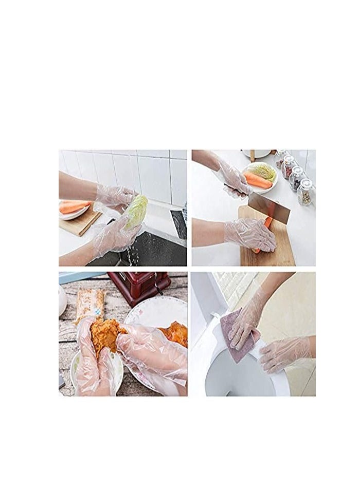 Generic - Disposable Transparent Plastic Anti-Virus Protection BBQ Gloves for Home and Bathroom, Sanitary Kitchen Cleaning Gloves-85 (100pcs) - Image 1