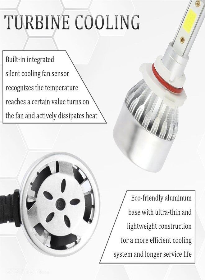 vvag 2Pcs 9005/HB3 LED Bulbs for Automotive, 3800LM 6000K Bright Car LED Light Bulbs,Universal LED High Beam and Low Beam Car Accessories for Most Cars Trucks SUV - Image 5
