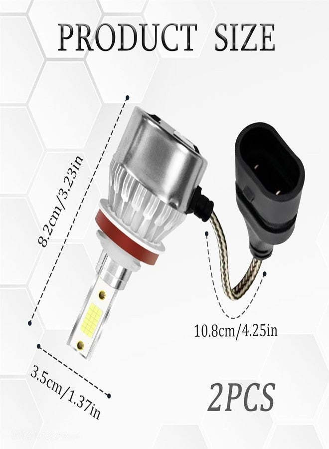 vvag 2Pcs 9005/HB3 LED Bulbs for Automotive, 3800LM 6000K Bright Car LED Light Bulbs,Universal LED High Beam and Low Beam Car Accessories for Most Cars Trucks SUV - Image 2