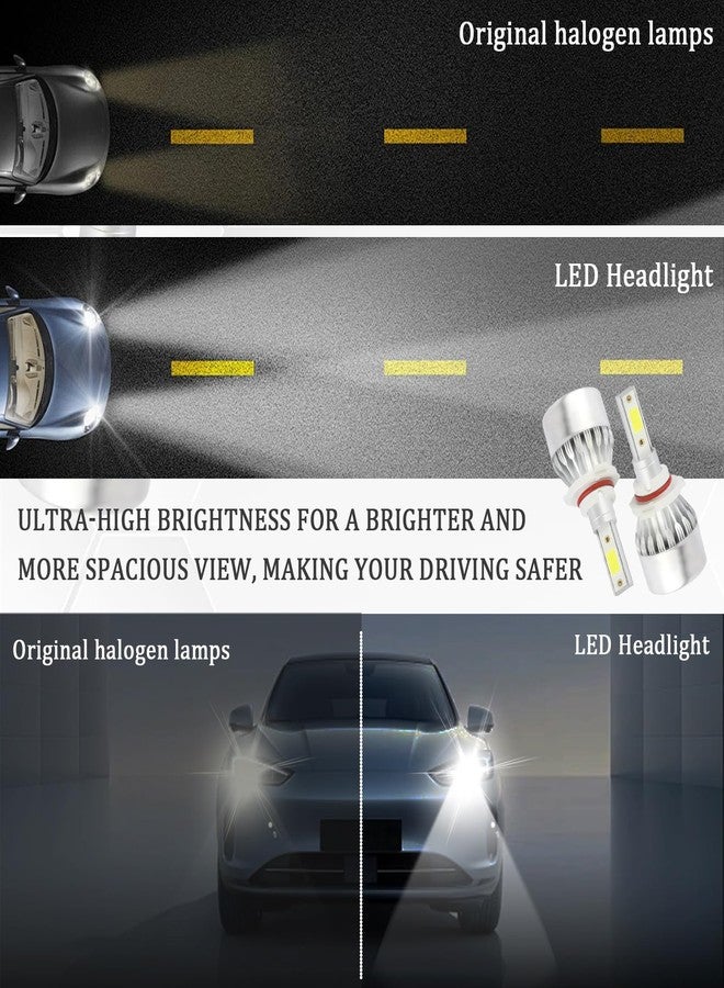 vvag 2Pcs 9005/HB3 LED Bulbs for Automotive, 3800LM 6000K Bright Car LED Light Bulbs,Universal LED High Beam and Low Beam Car Accessories for Most Cars Trucks SUV - Image 3