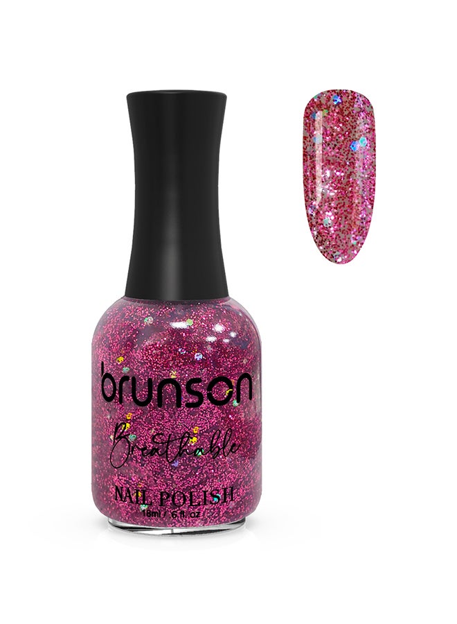 brunson Breathable Nail Polish Halal nail polish Wudu friendly Quick-Dry Vegan long lasting but easy peel off   18ml BH375