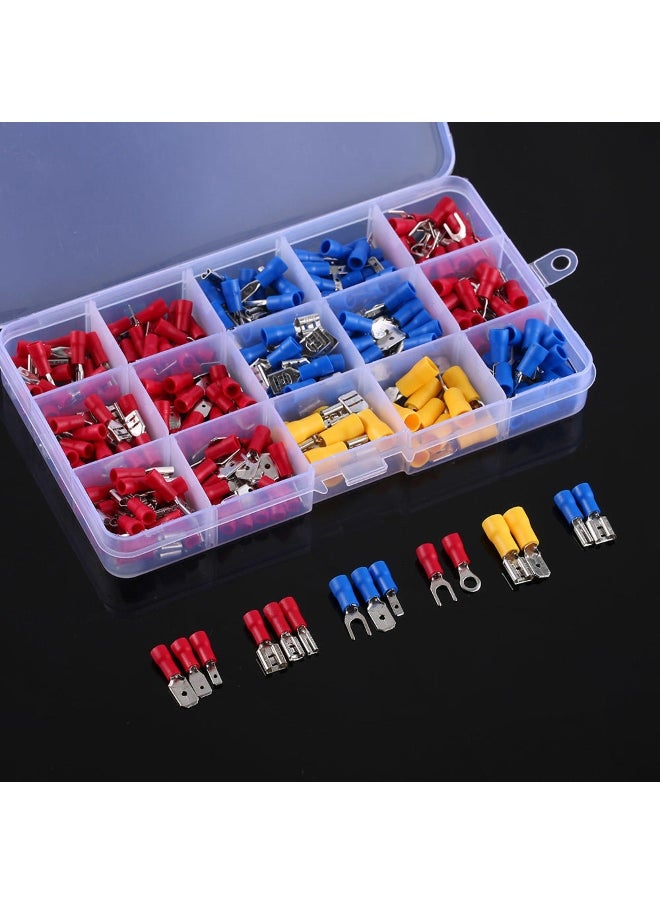 280PCS Assorted Crimp Spade Terminal Insulated Electrical Wire Cable Connector Kit Set Male Female  - Image 1