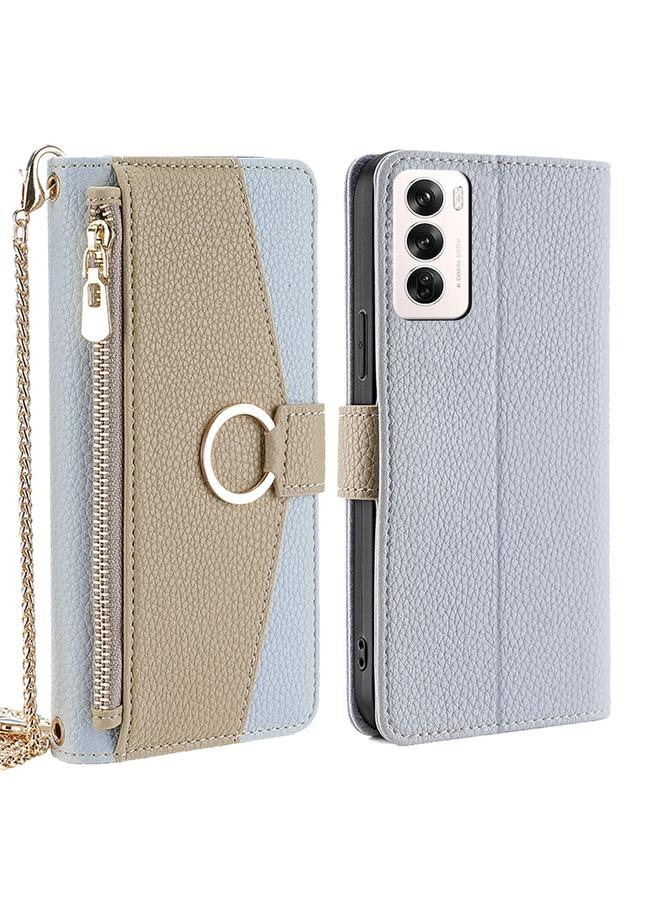 اس-توب جراب هاتف OPPO Reno12 5G Global Crossbody مصنوع من الجلد بملمس الليتشي - Image 1