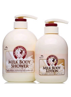 SOMANG MILK BODY SHOWER 750ml  BODY LOTION 500ml SET