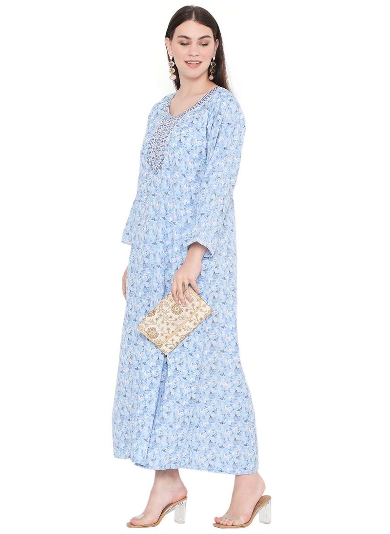 LONG VISCOSE STYLISH PRINTED WITH UNIQUE EMBROIDERY ARABIC KAFTAN JALABIYA DRESS - pzsku/Z7D1229187156C0C72B6FZ/45/_/1739614570/099fb7d5-d9a0-41e9-96a6-8ef91b706e58