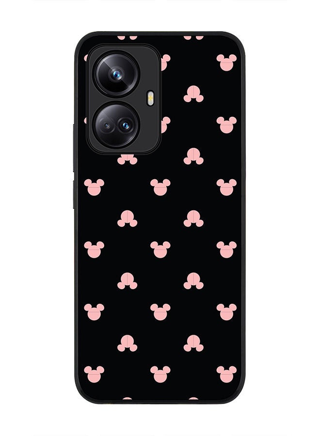 Stylizedd حافظة حواف سوداء متينة لهاتف Realme 10 Pro Plus 5G، حافظة رفيعة، حواف مطاطية مرنة، مضادة للسقوط، غلاف TPU جل رقيق - طباعة ميكي - Image 1