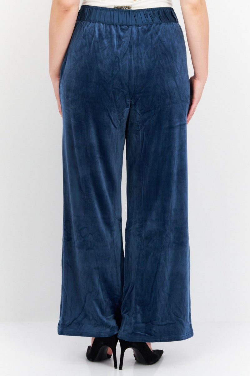 TRIUMPH بنطلون نسائي مستقيم بملاءمة عادية معدني، أزرق - Image 3