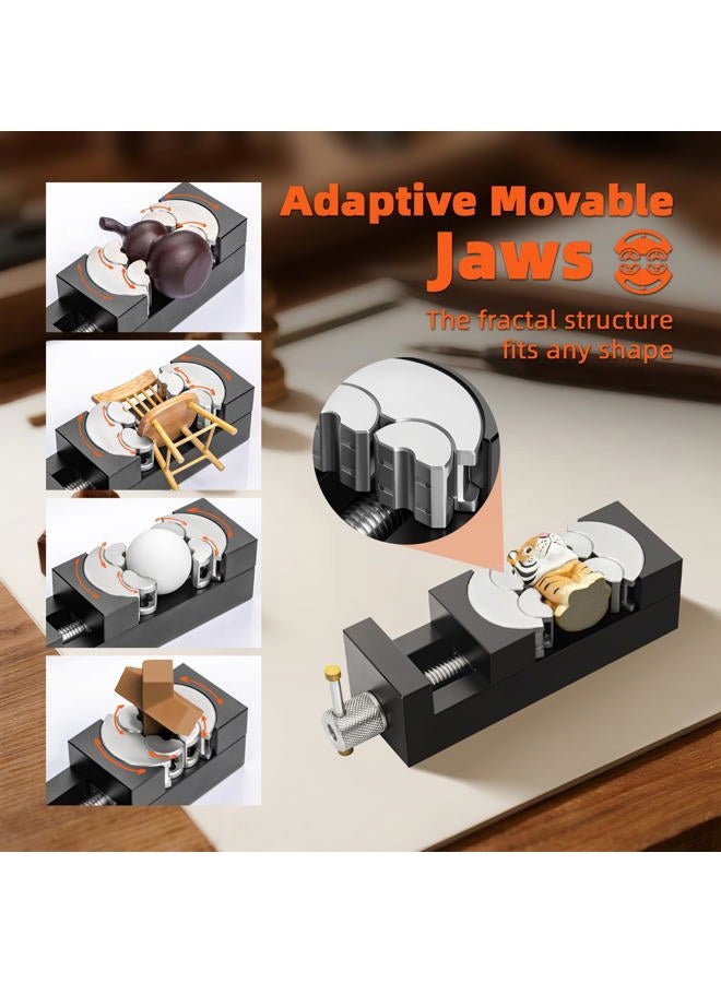 Luvan Vice - Fractal Vice for Any Shape, Drill Press 2.4", Jaw Opening, Six Independent Pieces, Precision Movement, Self-Adjusting - Image 3